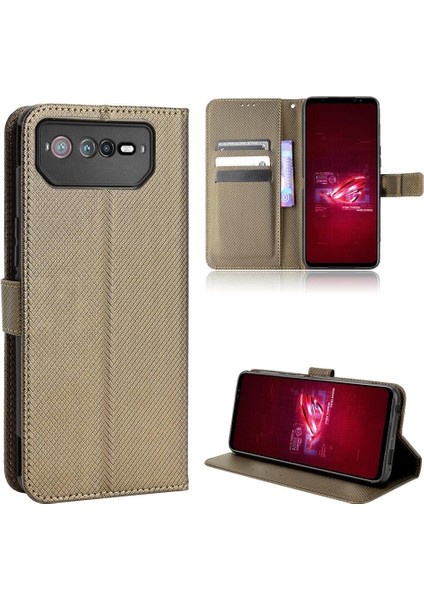Asus Rog Telefon 6 Kickstand Manyetik Cüzdan Kapak Kart Tutucu Için Kılıf (Yurt Dışından)