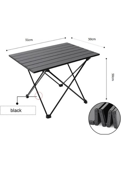 Katlanır Kamp Masası Portatif Outdoor Bahçe Piknik Masası 51X50 cm