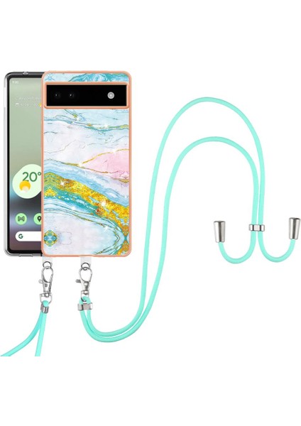 Google Piksel 6A Tampon Crossbody Kordon Askısı Anti-Scratch Yumuşak (Yurt Dışından)