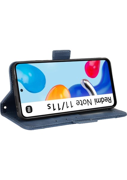 Xiaomi Redmi Için Not 11 4g Ayarlanabilir Ayrılabilir Kart Tutucu Manyetik Kapatma Deri Cüzdan Kapak (Yurt Dışından)