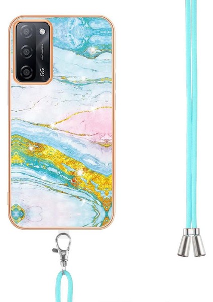 Oppo A16/A16S/A54S Tampon Anti-Scratch Yumuşak Crossbody Kordon Için Kılıf (Yurt Dışından)