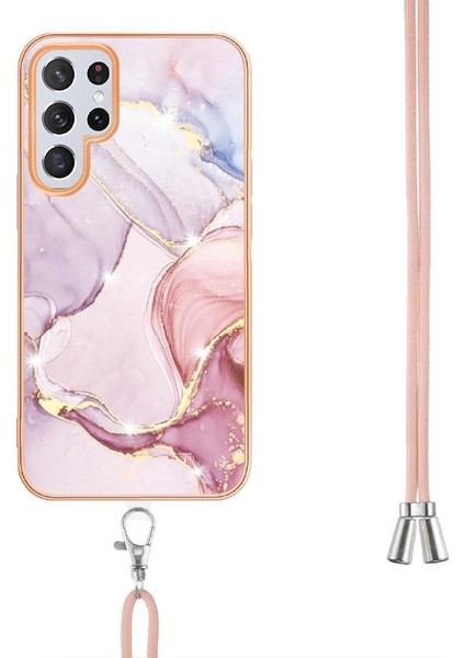 Samsung Galaxy S22 Ultra Anti-Scratch Yumuşak Tampon Crossbody Kayış (Yurt Dışından)