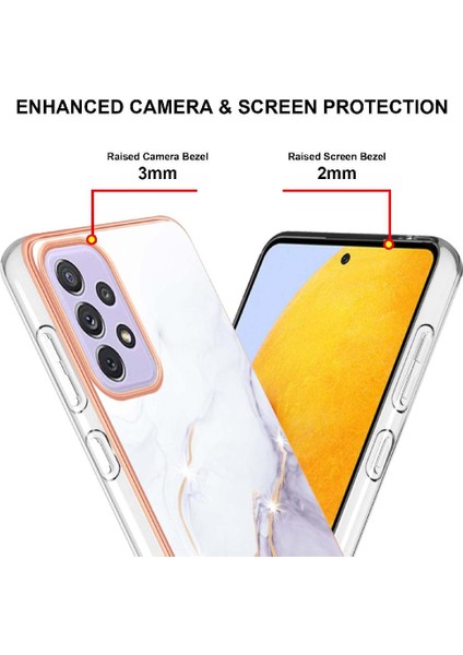 Samsung Galaxy A73 5g Yumuşak Tampon Koruma Mermer Desen Ince (Yurt Dışından) fiyatları