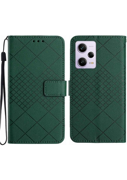 Xiaomi Redmi Not 12 Pro 5g Için Flip Case El Kayışı Cüzdan Pu Kapak ile (Yurt Dışından)