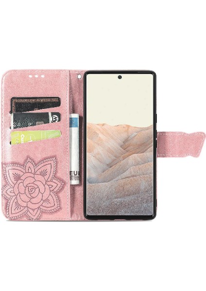 Google Pixel 6 Pro Cüzdan Kanat Iş Çok Renkli Kelebek Için Kılıf (Yurt Dışından)