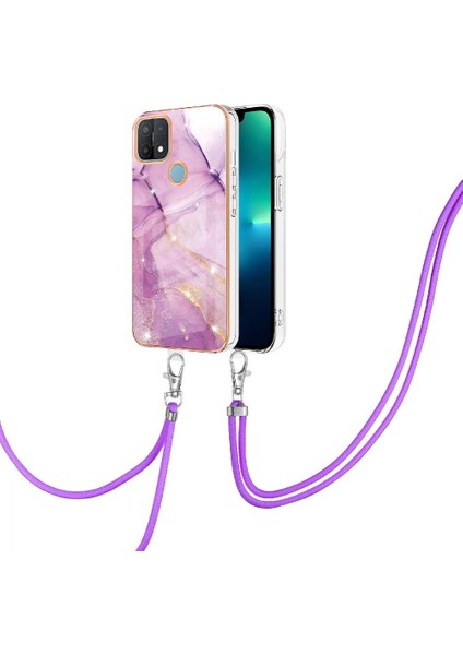 Oppo A15 Için KILIF/A15S Crossbody Kordon Askısı Tampon Mermer Anti-Scratch (Yurt Dışından)