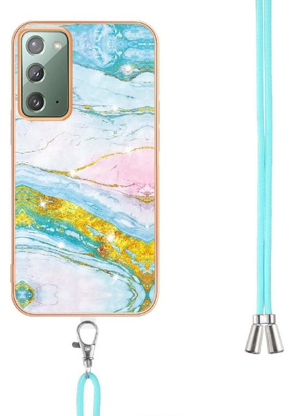 Samsung Galaxy Not 20 Için Kılıf 5g Mermer Tampon Crossbody Kordon Askısı (Yurt Dışından) modelleri