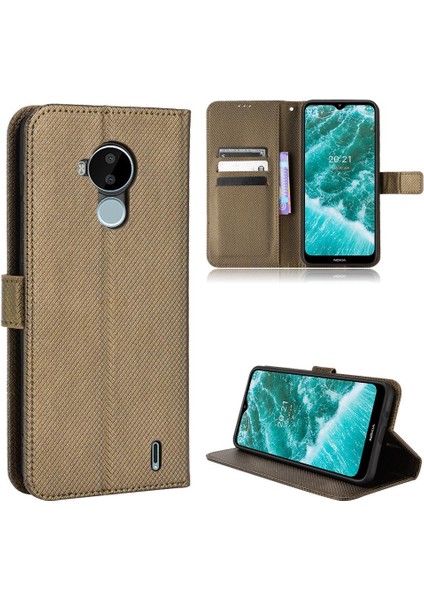 Nokia C30 Manyetik Cüzdan Kapak Kart Tutucu Kickstand Için Kılıf (Yurt Dışından)