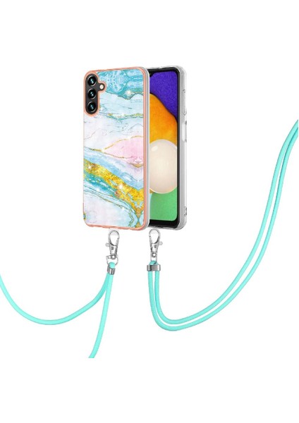 Mays Shop Samsung Galaxy A54 5g Için Crossbody Kordon Askısı Mermer Tampon Yumuşak (Yurt Dışından)