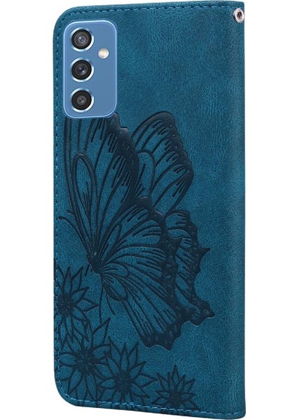Samsung Galaxy M52 5g Için Kılıf Kart Yuvası Standı Deri ile Büyük Kelebek (Yurt Dışından)