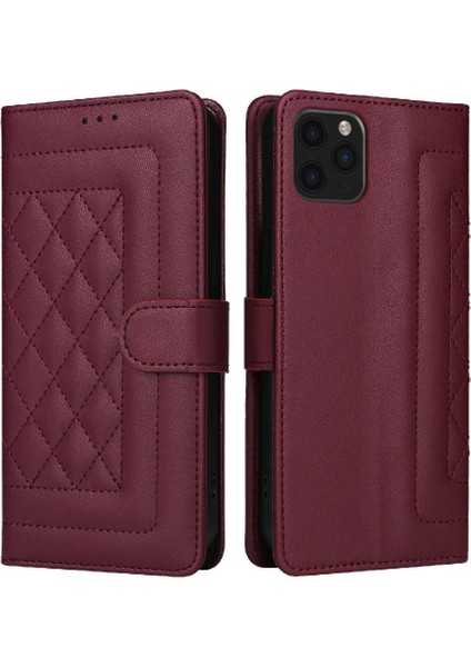 Iphone 11 Için Flip Case Pro Max Basit Iş Darbeye Cüzdan Deri (Yurt Dışından)