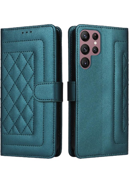 Samsung Galaxy S22 Için Flip Case Ultra Deri Kılıf Darbeye Basit (Yurt Dışından)