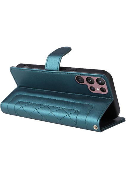 Samsung Galaxy S22 Için Flip Case Ultra Deri Kılıf Darbeye Basit (Yurt Dışından)