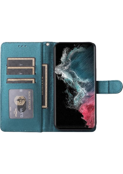 Samsung Galaxy S22 Için Flip Case Ultra Deri Kılıf Darbeye Basit (Yurt Dışından)