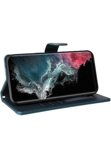 Samsung Galaxy S22 Için Flip Case Ultra Deri Kılıf Darbeye Basit (Yurt Dışından)