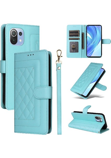 Xiaomi 11 Lite Için Flip Case Cüzdan Darbeye Basit Iş Kapak Çevirin (Yurt Dışından)