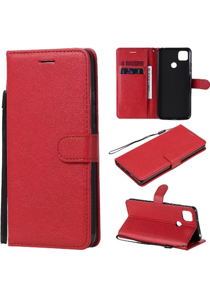 Kart Yuvası ile Xiaomi Redmi 9c Için Flip Case Iş Cüzdan Telefon Kılıfı (Yurt Dışından)