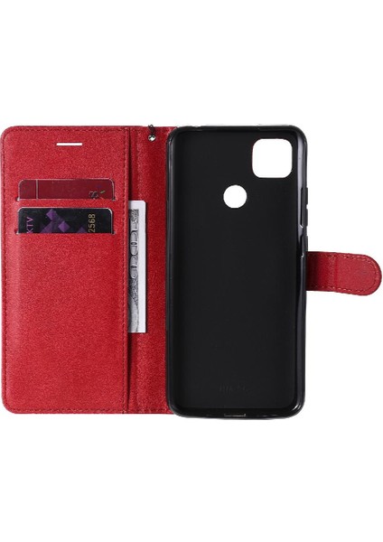 Kart Yuvası ile Xiaomi Redmi 9c Için Flip Case Iş Cüzdan Telefon Kılıfı (Yurt Dışından)