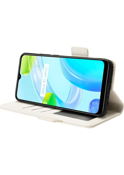 Realme C30 Cüzdan Kart Yuvaları Için Kılıf Tutucu Pu Deri Manyetik Yan (Yurt Dışından) modelleri