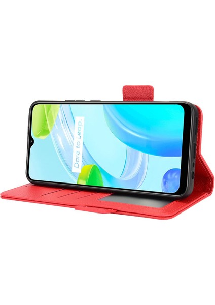 Realme C30 Cüzdan Kart Yuvaları Için Kılıf Tutucu Pu Deri Manyetik Yan (Yurt Dışından) fiyatları