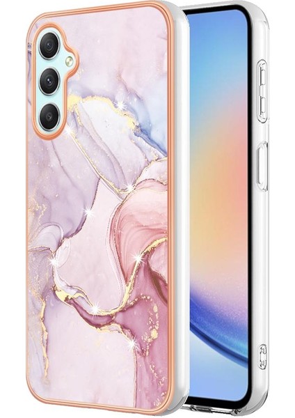 Samsung Galaxy A24 Yumuşak Tampon Koruma Mermer Desen Ince Tpu (Yurt Dışından)