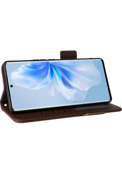 Vivo V30 Cüzdan Manyetik Yan Toka Pu Deri Kart Yuvaları Tutucu Için Kılıf (Yurt Dışından)