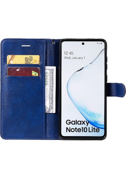 Samsung Galaxy Not 10 Lite Için Flip Case Kart Yuvası ile Yüksek Kalite Kılıf (Yurt Dışından)