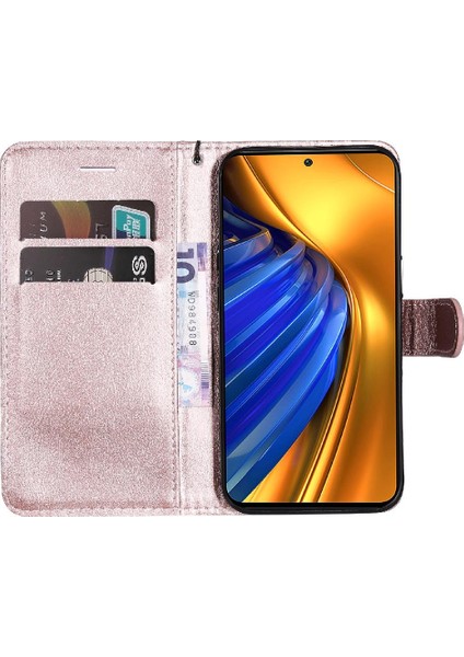 Mays Shop Xiaomi Redmi K40S Klasik Düz Renk Için Flip Case Yüksek Kalite Deri (Yurt Dışından)