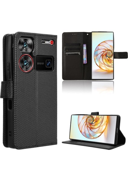 Nubia Z60 Ultra Kart Tutucu Manyetik Cüzdan Kapak Kickstand Için Kılıf (Yurt Dışından)