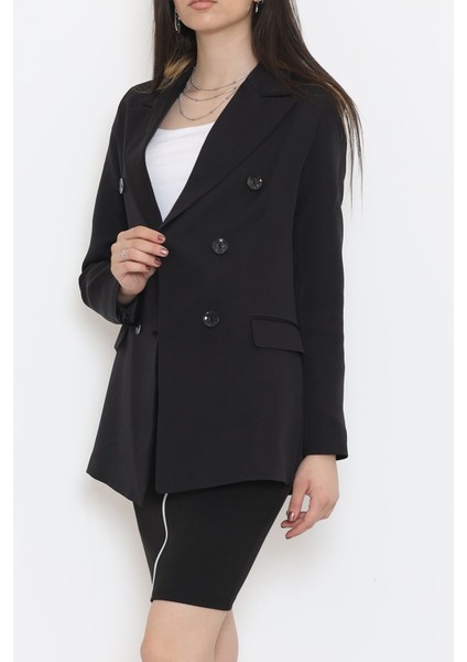 Perıdıva Düğmeli Blazer Ceket Siyah - 354.1247.