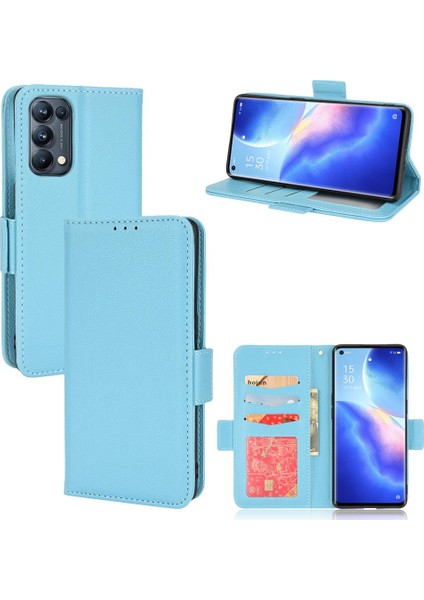 Oppo Oppo 5 Pro Için Kılıf Manyetik Yan Toka Pu Deri Cüzdan Kart Yuvaları (Yurt Dışından)