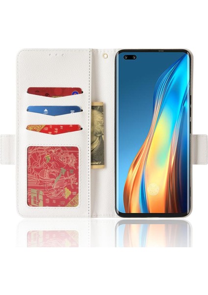 Tecno Phantom x Kart Yuvaları Için Kılıf Tutucu Pu Deri Cüzdan Yan Toka (Yurt Dışından)