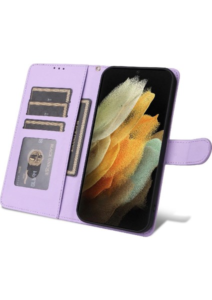 Samsung Galaxy S21 Ultra Darbeye Deri Kılıf Için Flip Case Basit (Yurt Dışından)