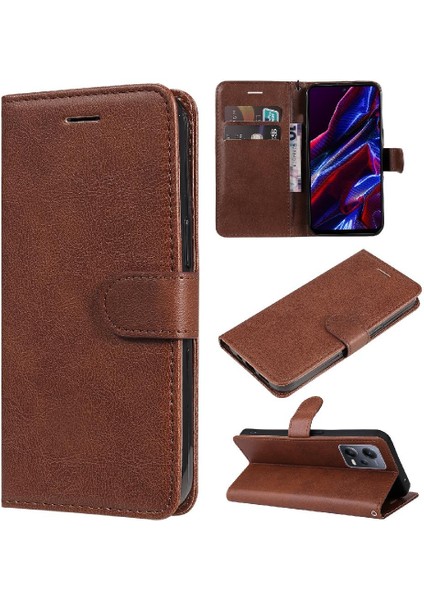 Xiaomi Redmi Not 12 Için Flip Case 5g Klasik Düz Renk Iş Cüzdan (Yurt Dışından)