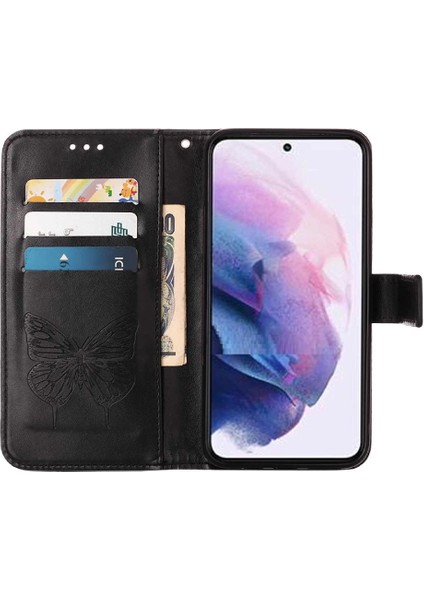 Samsung Galaxy S22 5g Kabartma Kelebek Premium Deri Flip Case (Yurt Dışından) fırsatları