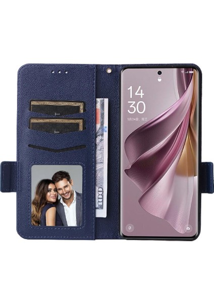 Oppo Için Kılıf Oppo 10 Pro 5g Pu Deri Kart Yuvaları Tutucu Manyetik Yan (Yurt Dışından)