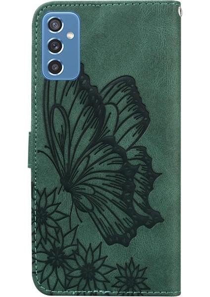 Samsung Galaxy M52 5g Için Kılıf Kart Yuvası Standı Deri ile Büyük Kelebek (Yurt Dışından)