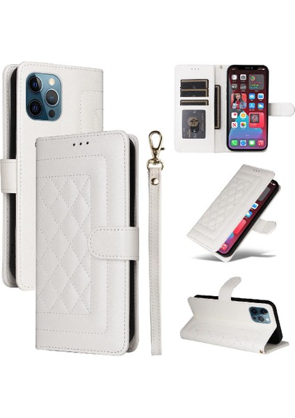Iphone 12 Için Flip Case Pro Max Deri Kılıf Kapak Çevirin Darbeye Basit (Yurt Dışından)