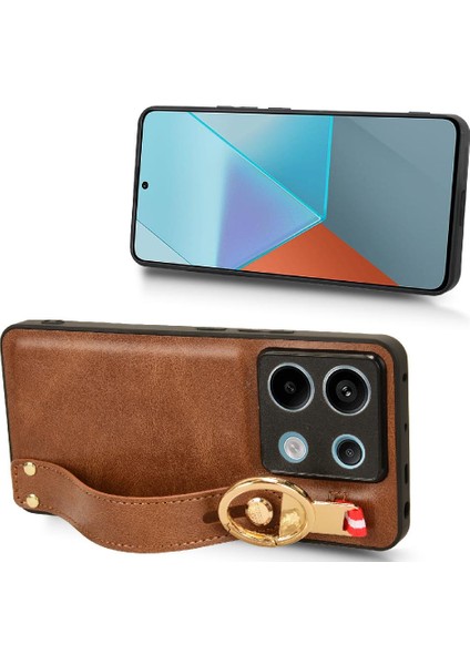 Xiaomi Redmi Not Için Kılıf 13 Pro 5g Bilek Kayışı Premium Pu Deri (Yurt Dışından)