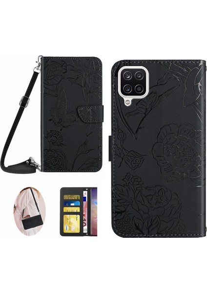 Samsung Galaxy Case 5g Telefon Kılıfı Için Kelebekler ve Çiçekler Yumuşak Pu (Yurt Dışından)