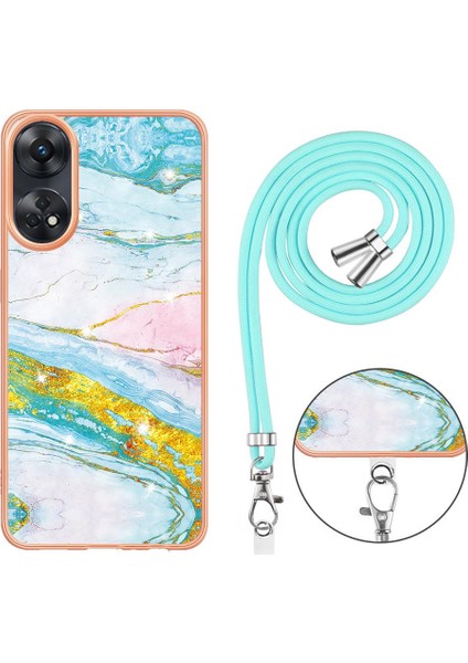 Oppo Oppo 8t 4g Tampon Mermer Crossbody Kordon Askısı Için Kılıf Yumuşak (Yurt Dışından) fırsatları