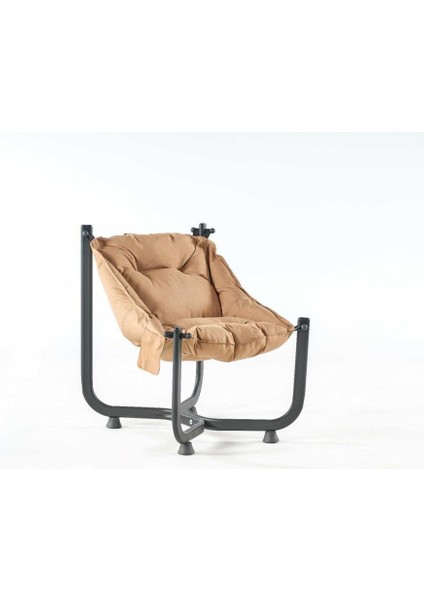 Minderli Asma Koltuk Bahçe Balkon Puf