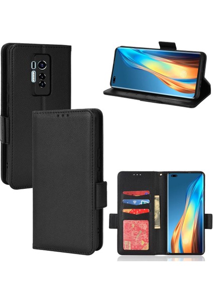 Tecno Phantom x Kart Yuvaları Için Kılıf Tutucu Pu Deri Cüzdan Yan Toka (Yurt Dışından)