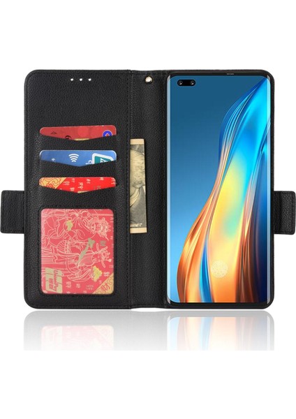 Tecno Phantom x Kart Yuvaları Için Kılıf Tutucu Pu Deri Cüzdan Yan Toka (Yurt Dışından)