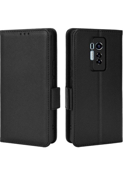 Tecno Phantom x Kart Yuvaları Için Kılıf Tutucu Pu Deri Cüzdan Yan Toka (Yurt Dışından)