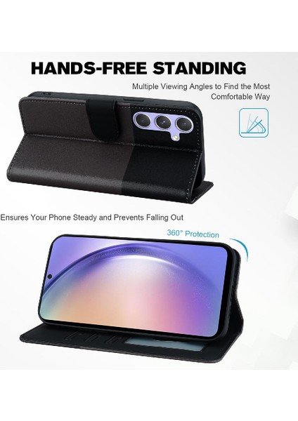Samsung Galaxy A54 Cüzdan Basit Iş Deri Kılıf Darbeye (Yurt Dışından)