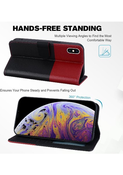Iphone Xs / Xs Max Basit Iş Deri Kılıf Kapak Çevirin (Yurt Dışından)