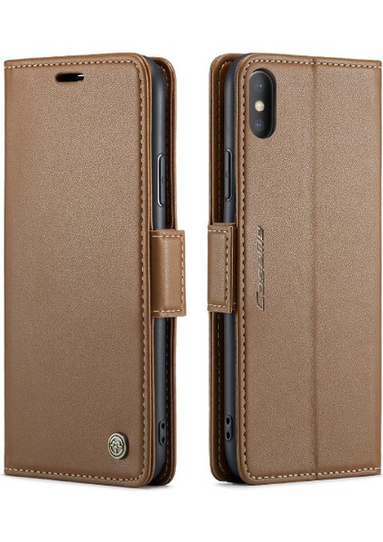 IPhone Xs Max Cüzdan Durumda Anti Dolandırıcılık Kart Yuvası Kickstand (Yurt Dışından)