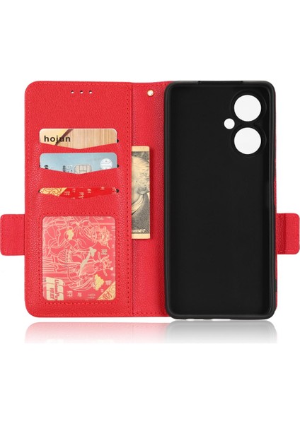 Tecno Camon 19 Cüzdan Kart Yuvaları Için Kılıf Tutucu Pu Deri Yan Toka (Yurt Dışından)