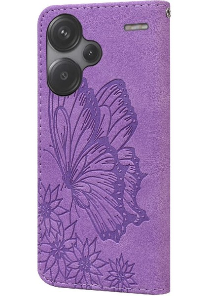 Xiaomi Redmi Için Not 13 Pro Artı Deri Cüzdan Büyük Kelebek Flip (Yurt Dışından)